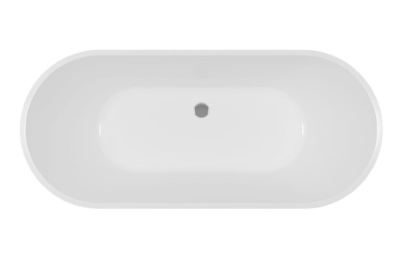 Harmony Lavado Fluted Freestanding 1700x750x570mm 0TH Bath - White