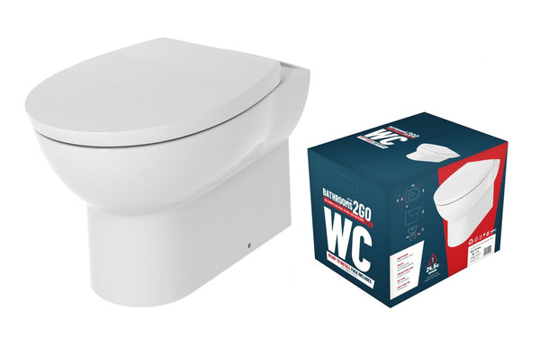 Harmony Sansa Rimless Back To Wall WC & Soft Close Seat - White