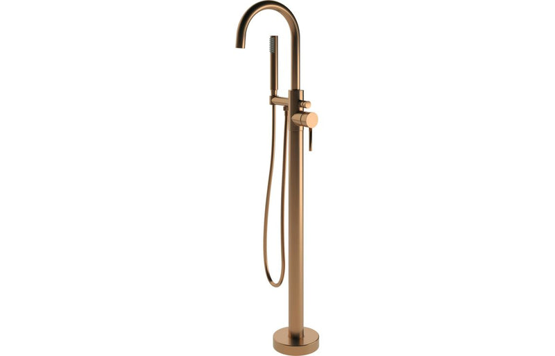 Harmony Ella Floor Standing Bath/Shower Mixer - Brushed Bronze