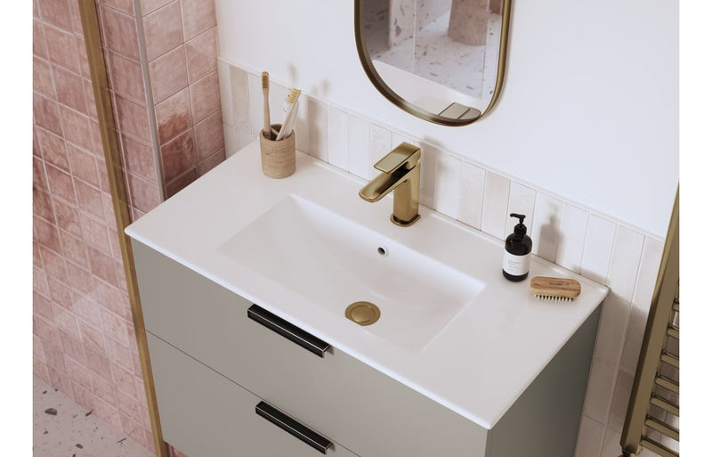 Harmony Stark Cloakroom Basin Mixer & Waste - Brushed Bronze