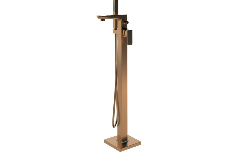 Harmony Stark Floor Standing Bath/Shower Mixer - Brushed Bronze