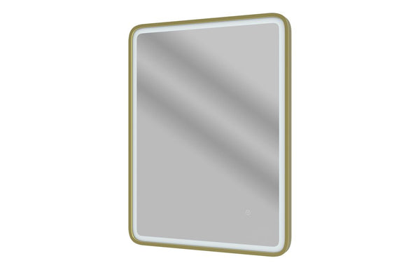 Harmony Nachi 600mm Rectangle Front-Lit LED Mirror - Brushed Brass