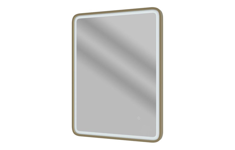 Harmony Nachi 600mm Rectangle Front-Lit LED Mirror - Brushed Bronze