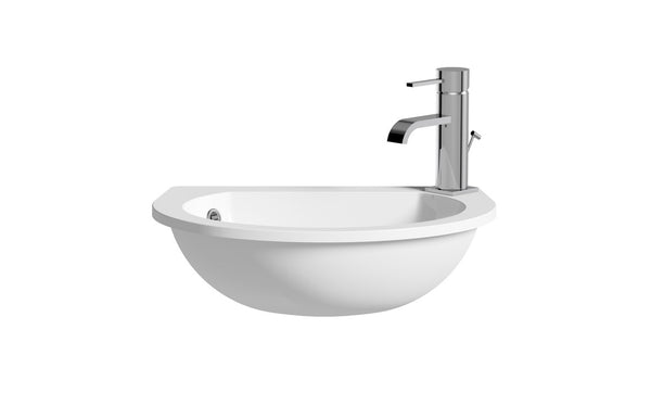 Zen 490x355mm 1TH Semi Recessed Basin