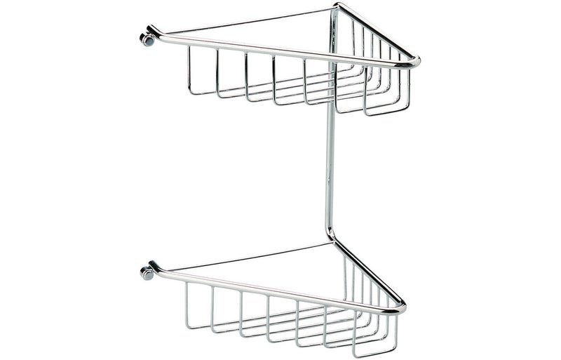 Cuba 2-Tier Corner Shower Caddy - Chrome