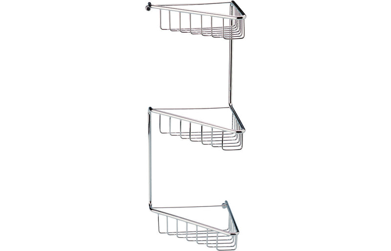 Cuba 3-Tier Corner Shower Caddy - Chrome