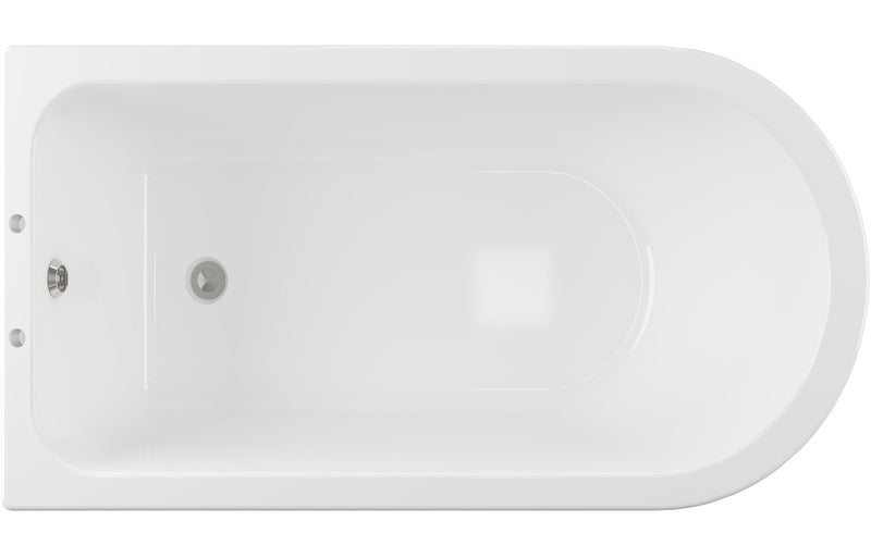 Vania Free Standing 1700x750x650mm 2TH Corner Bath with Feet