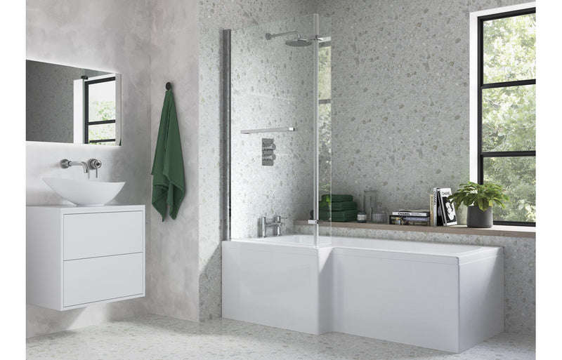 Swale 815x1500mm L Shape Bath Screen