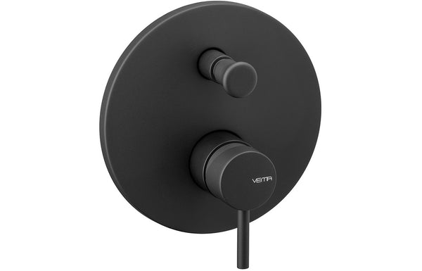 Vema Maira Black Concealed Two Outlet Shower Mixer with Diverter