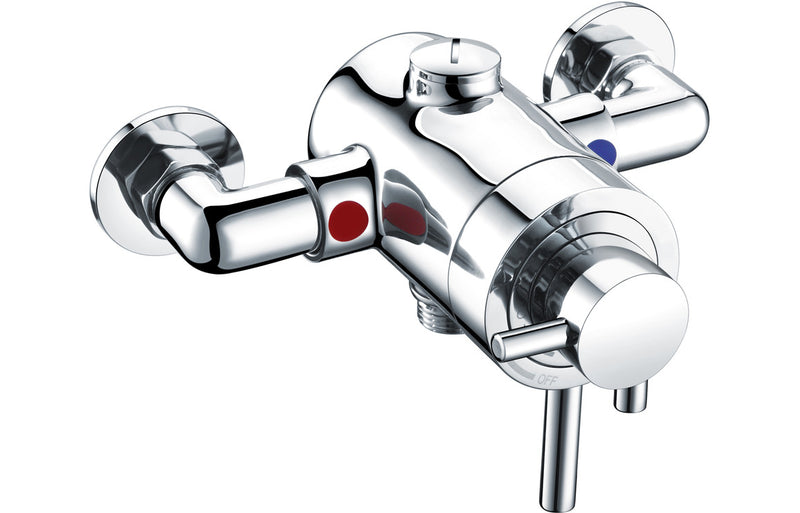 Vogue Modern Exposed Thermostatic Shower Valve - Chrome