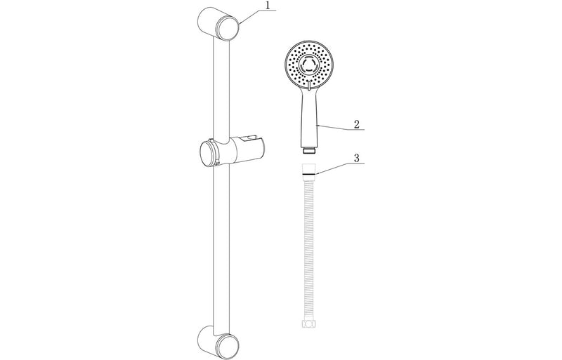 Foundry Round Slider Rail Kit and 3 Mode Handset