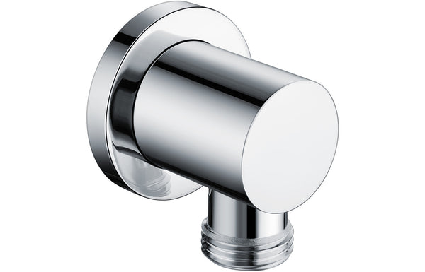 Sphere Round Wall Outlet Elbow - Chrome