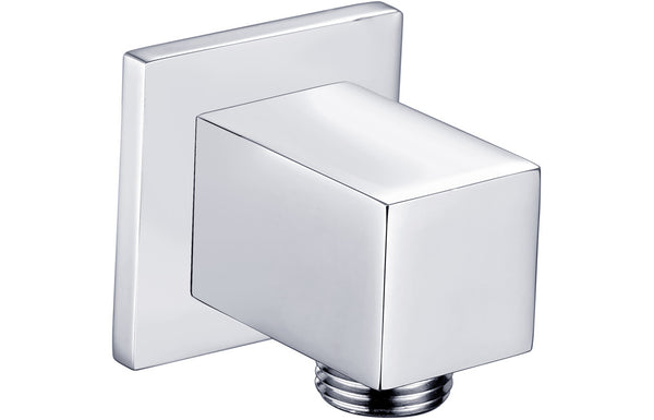 Gentry Chrome Wall Outlet Elbow - Square