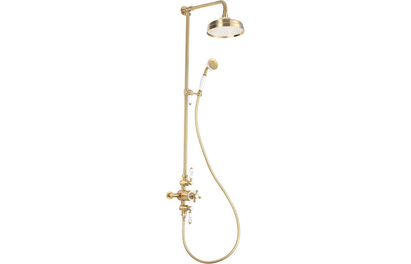 Nova Thermostatic Shower Kit - Brushed Brass