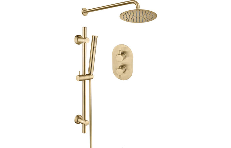 Blade Round Concealed Valve Head and Arm Shower Pack