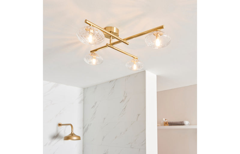 Europa Ceiling Light - Brushed Brass