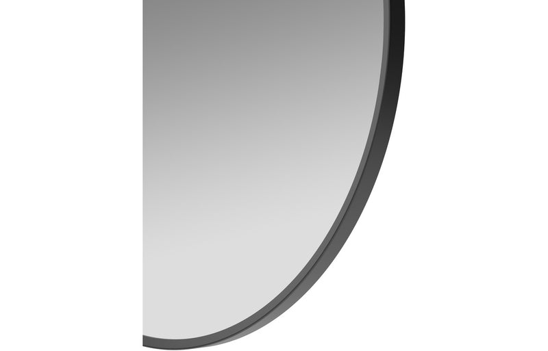 Cansu 500mm Round Mirror - Matt Black