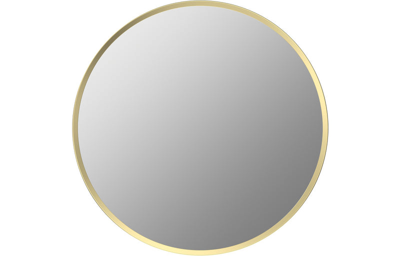 Cansu 500mm Round Mirror - Brushed Brass