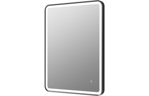 Nachi 600mm Rectangle Front-Lit LED Mirror - Matt Black