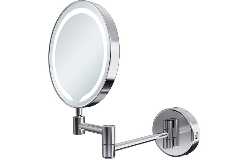 Reef Round LED Cosmetic Mirror - Chrome