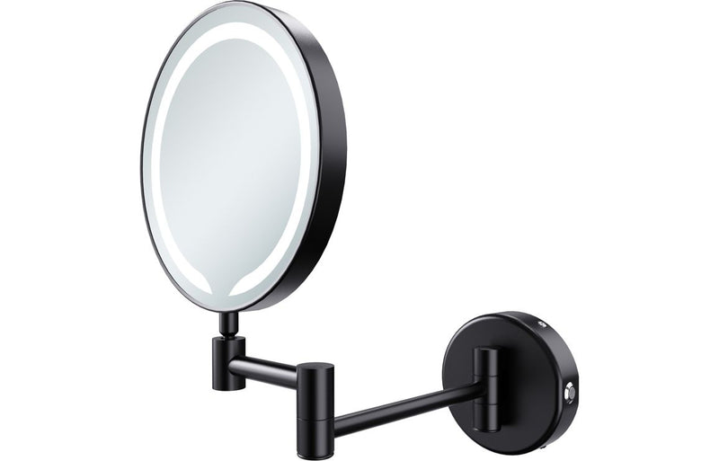 Reef Round LED Cosmetic Mirror - Black