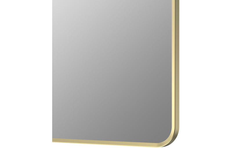 Cansu 600x800mm Rectangle Mirror - Brushed Brass