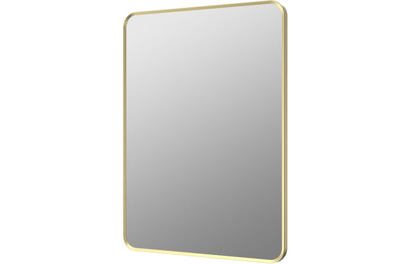 Cansu 600x800mm Rectangle Mirror - Brushed Brass