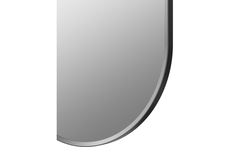 Cansu 800x400mm Oblong Mirror - Matt Black