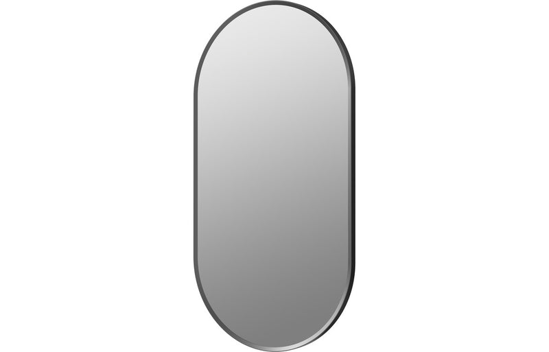 Cansu 800x400mm Oblong Mirror - Matt Black