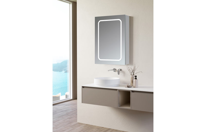 Victoria 500mm 1 Door Front-Lit LED Mirror Cabinet