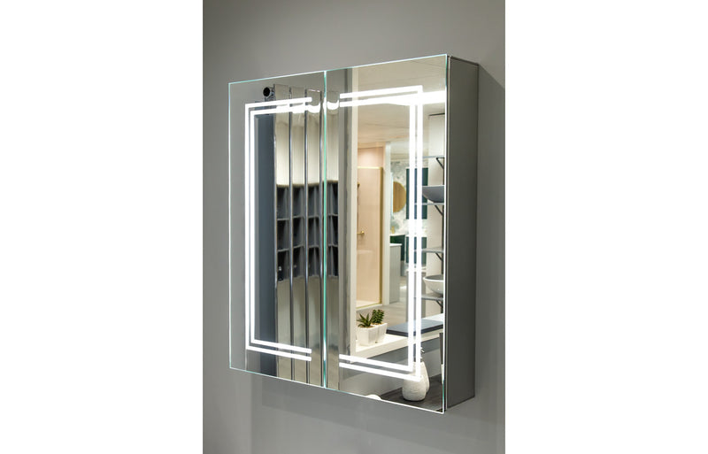 Petra 600mm 2 Door Front-Lit LED Mirror Cabinet