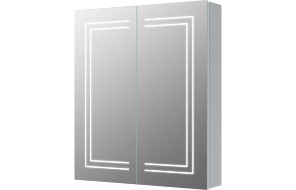 Petra 600mm 2 Door Front-Lit LED Mirror Cabinet