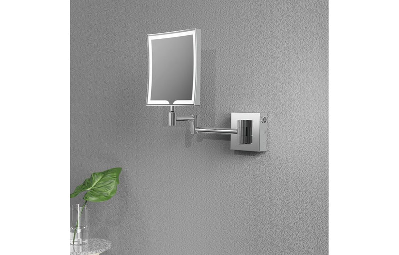 Reef Square LED Cosmetic Mirror - Chrome