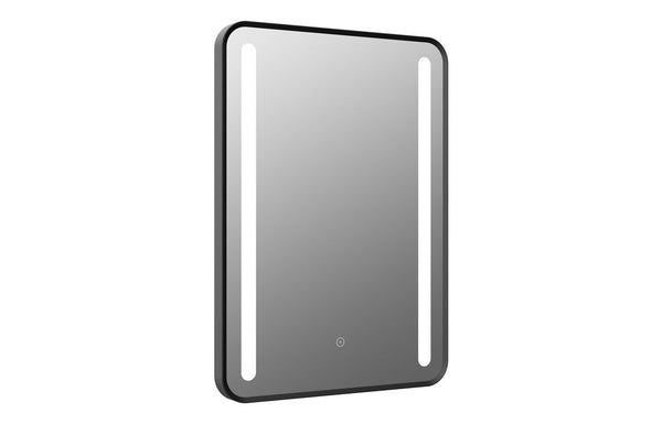 Ribbon 500x700mm Rounded Front-Lit LED Mirror - Black