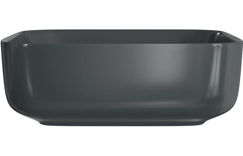 Valens 400mm Ceramic Square Washbowl and Waste - Matt Black