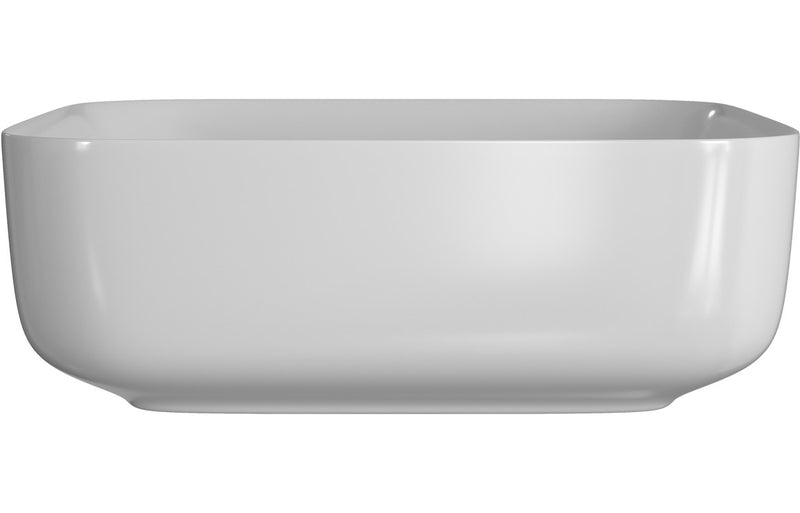 Valens 400mm Ceramic Square Washbowl and Waste - Matt White