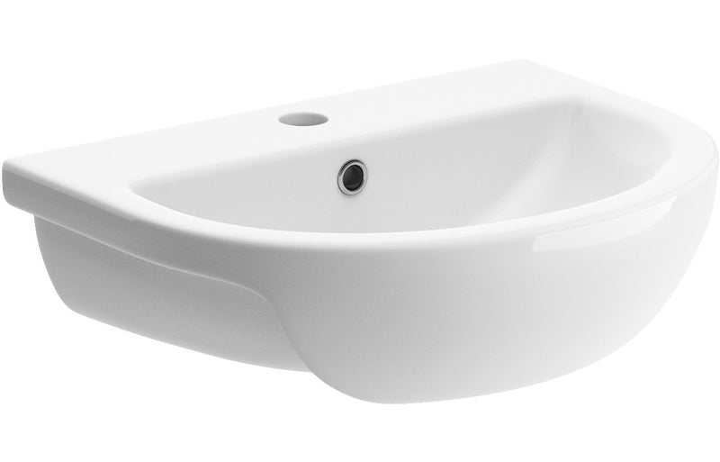 Galactic 500x390mm 1TH Semi Recessed Basin