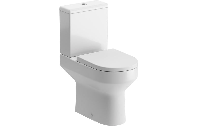 Nero Close Coupled Open Back Comfort Height WC and Soft Close Seat