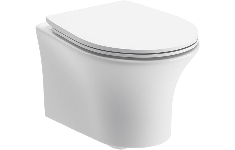 Kensington Rimless Wall Hung WC and Soft Close Seat