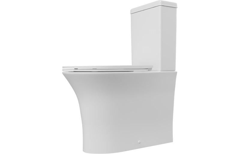 Kensington Rimless Close Coupled Fully Shrouded WC and Soft Close Seat