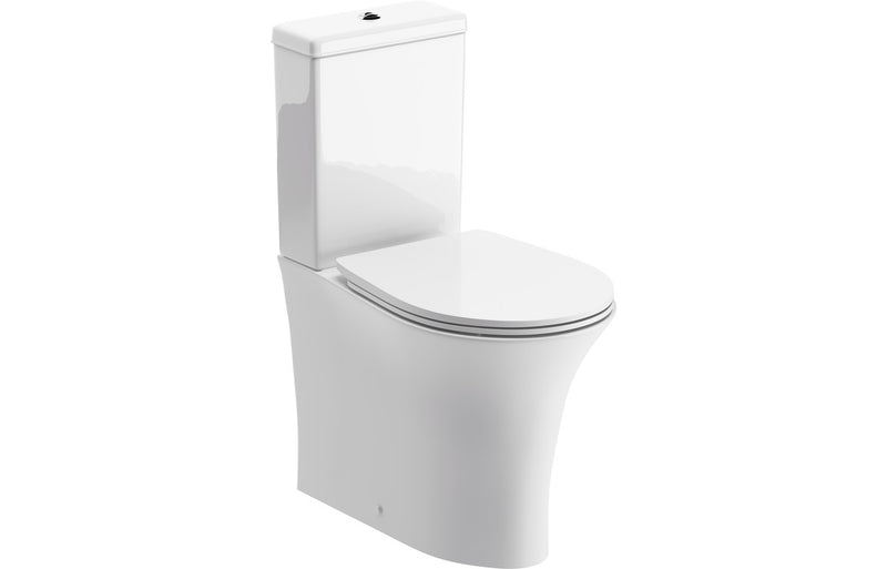 Kensington Rimless Close Coupled Fully Shrouded WC and Soft Close Seat