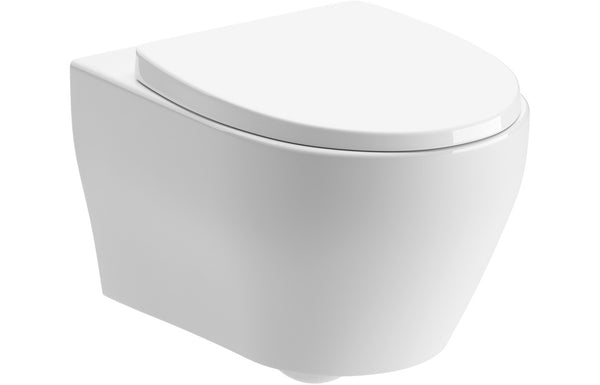 Cuba Rimless Wall Hung WC and Soft Close Seat