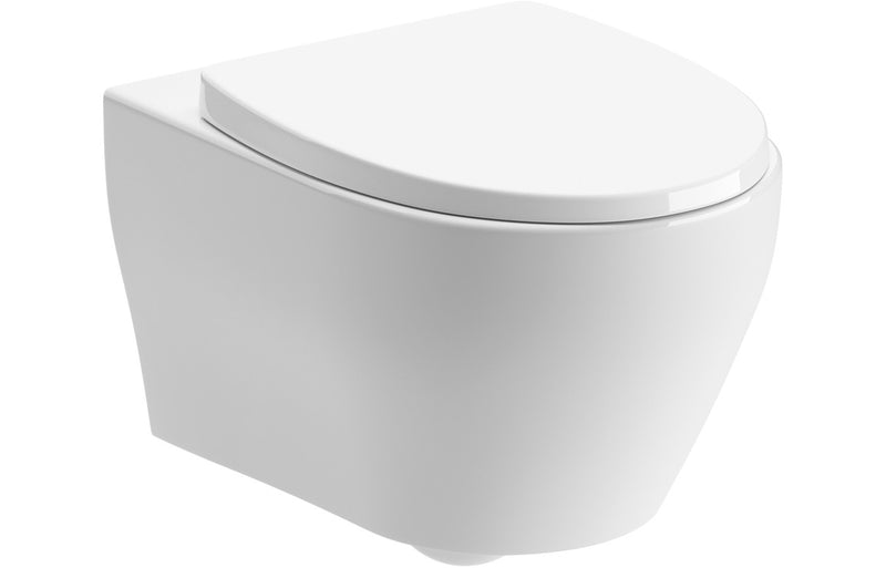 Cuba Rimless Wall Hung WC and Soft Close Seat