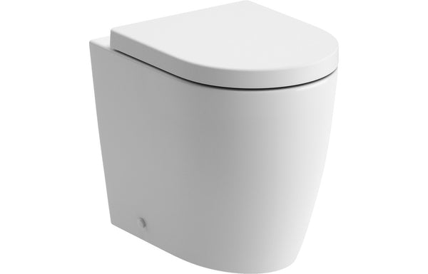 Zest Rimless Back To Wall Comfort Height WC and Soft Close Seat