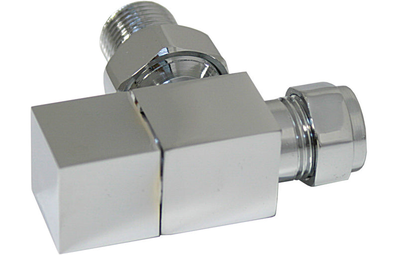 Jed Angled Radiator Valve - Chrome