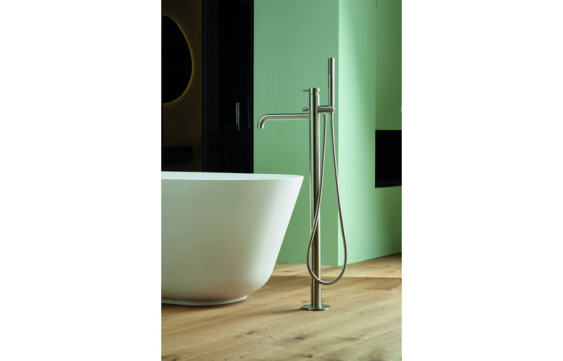 Vema Tiber Wall Mounted Bath/Shower Mixer - Stainless Steel