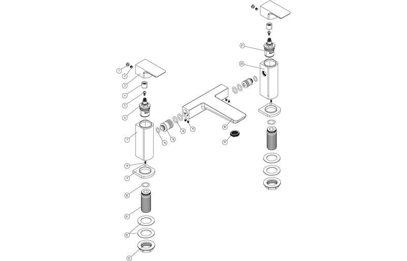 Stark Bath Filler - Chrome