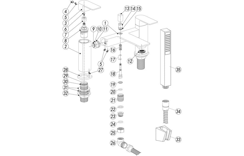 Kolton Bath/Shower Mixer - Chrome