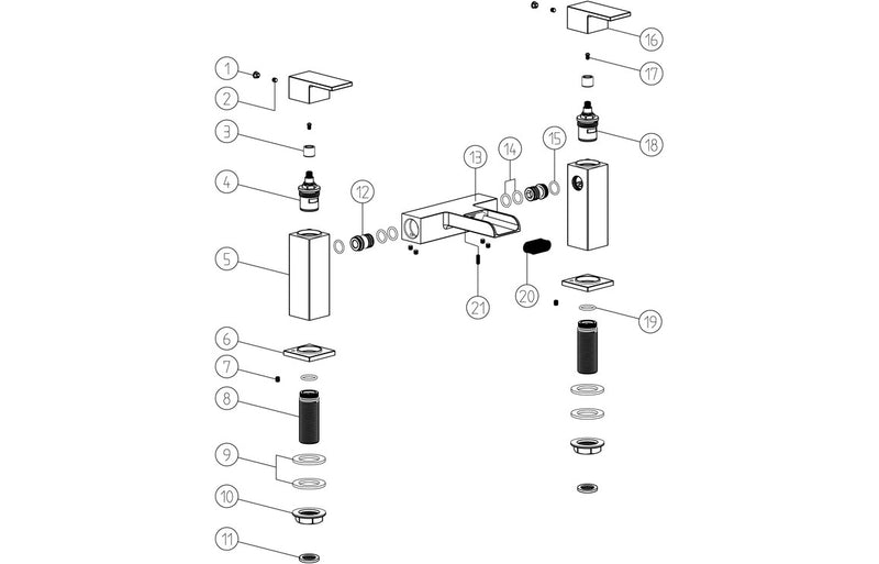 Boston Bath Filler - Chrome