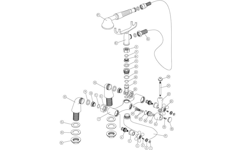 Tessa Bath/Shower Mixer - Chrome